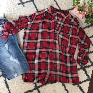 Plaid blouse
